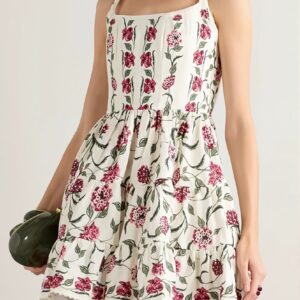 Lace Floral Cami A Line Boho Dress