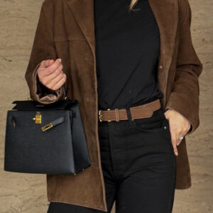Distressed Suede Relaxed Fit Jacket