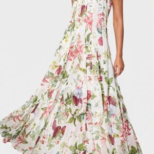 Fresh Print Cami Swing Long Boho Dress