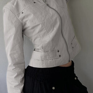 Zip Up Solid Color Utility Jacket